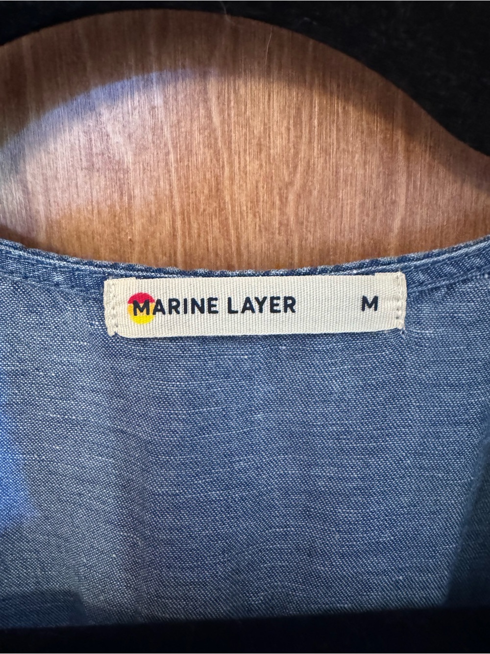 Marine Layer Blue Denim Button-Front Maxi Dress - Picture 2 of 6